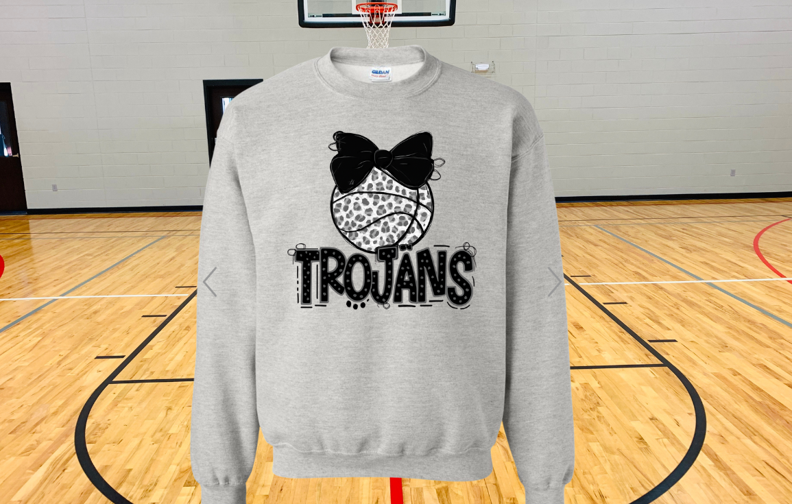 Trojans Bow Leopard Basketball Shirt