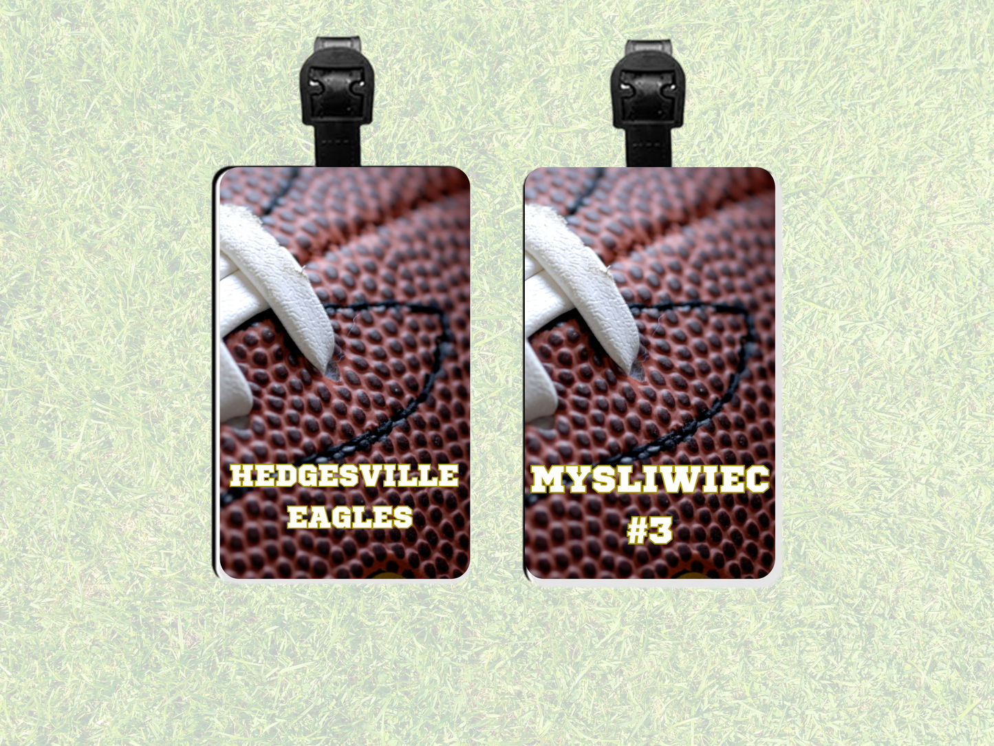 Football Background Bag Tag