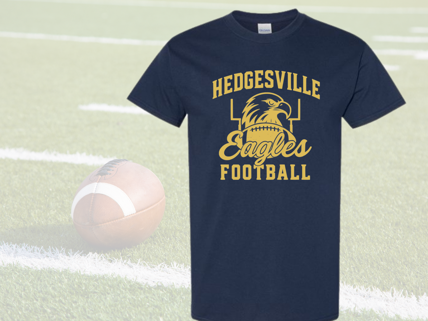 Hedgesville Eagles Football with Field Goal Post Shirt