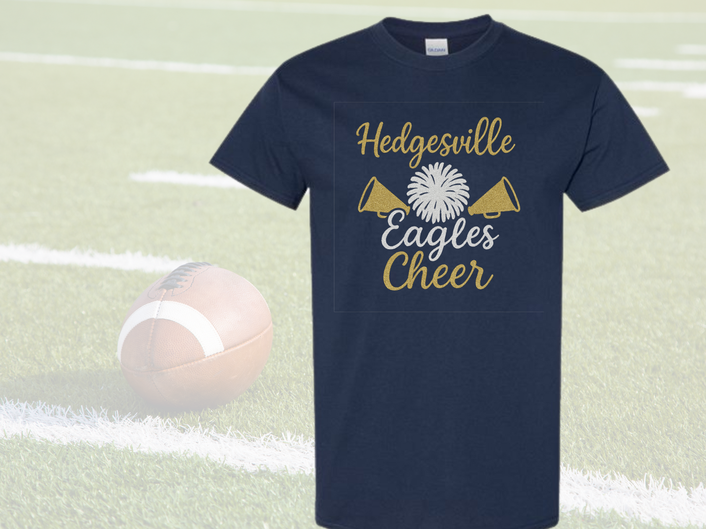 Hedgesville Eagles Cheer Glitter Shirt