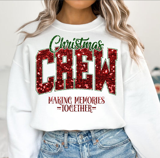 Christmas Crew Faux Sequin Shirt