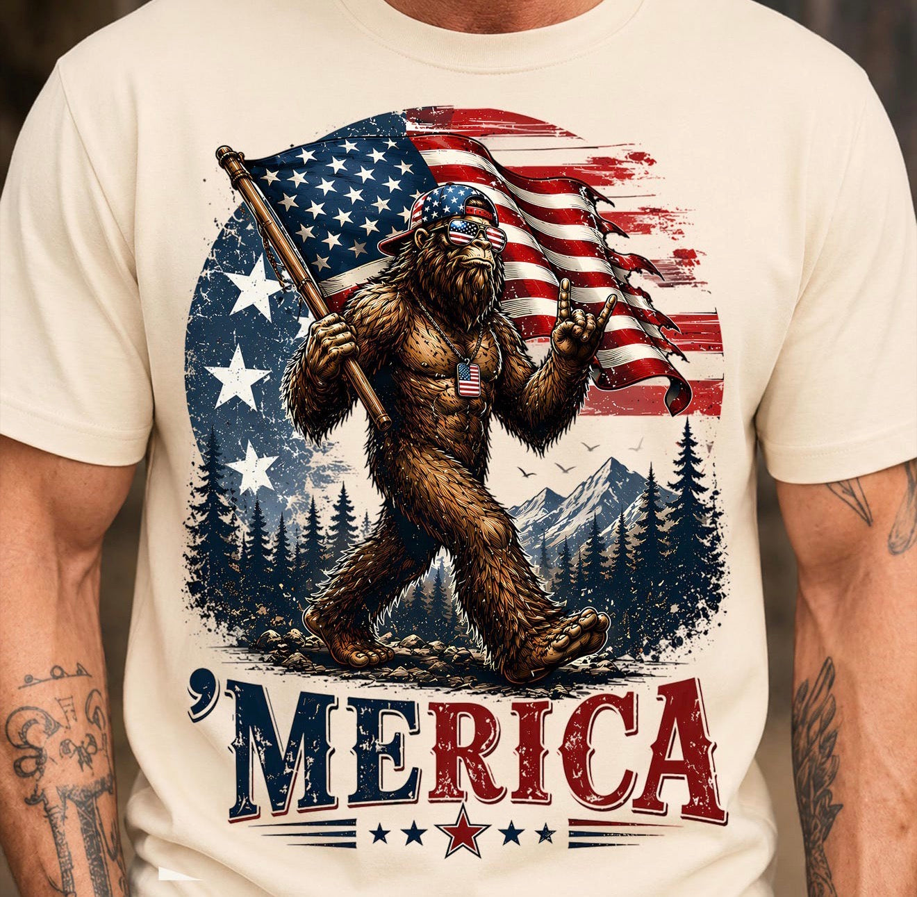 Bigfoot Merica Shirt