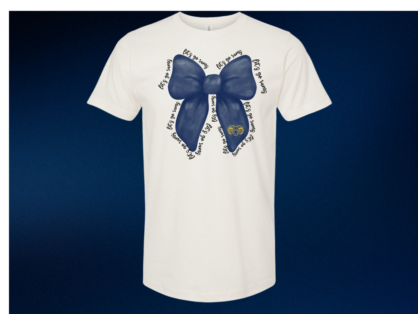 Let's Go Rams Bow Shirt