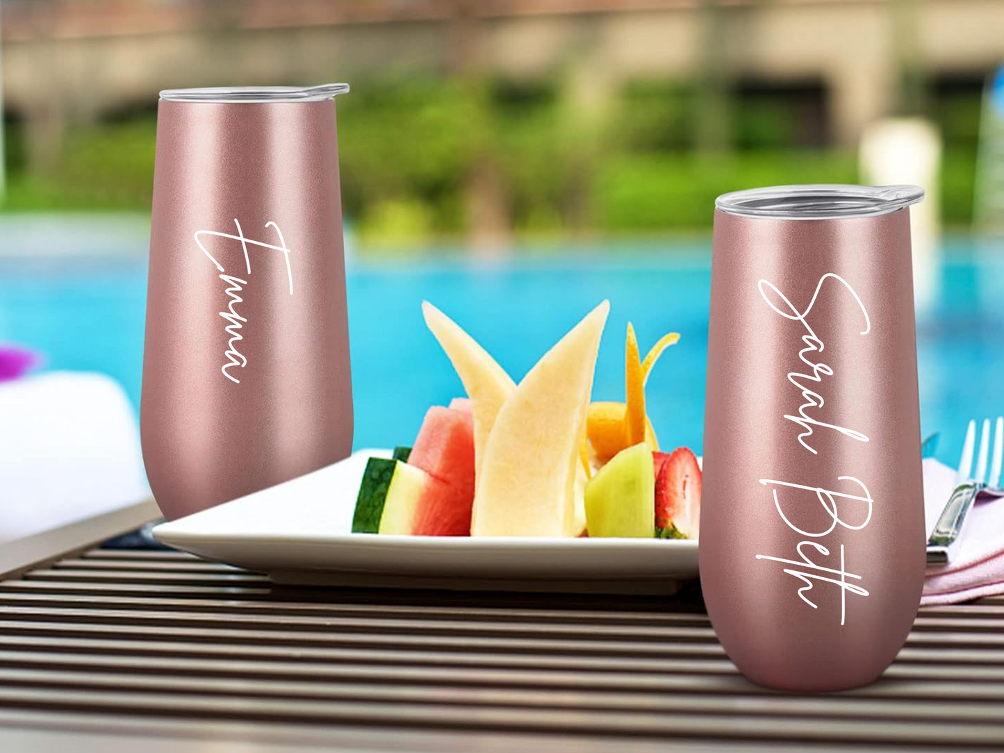 Rose Gold Champagne Tumbler