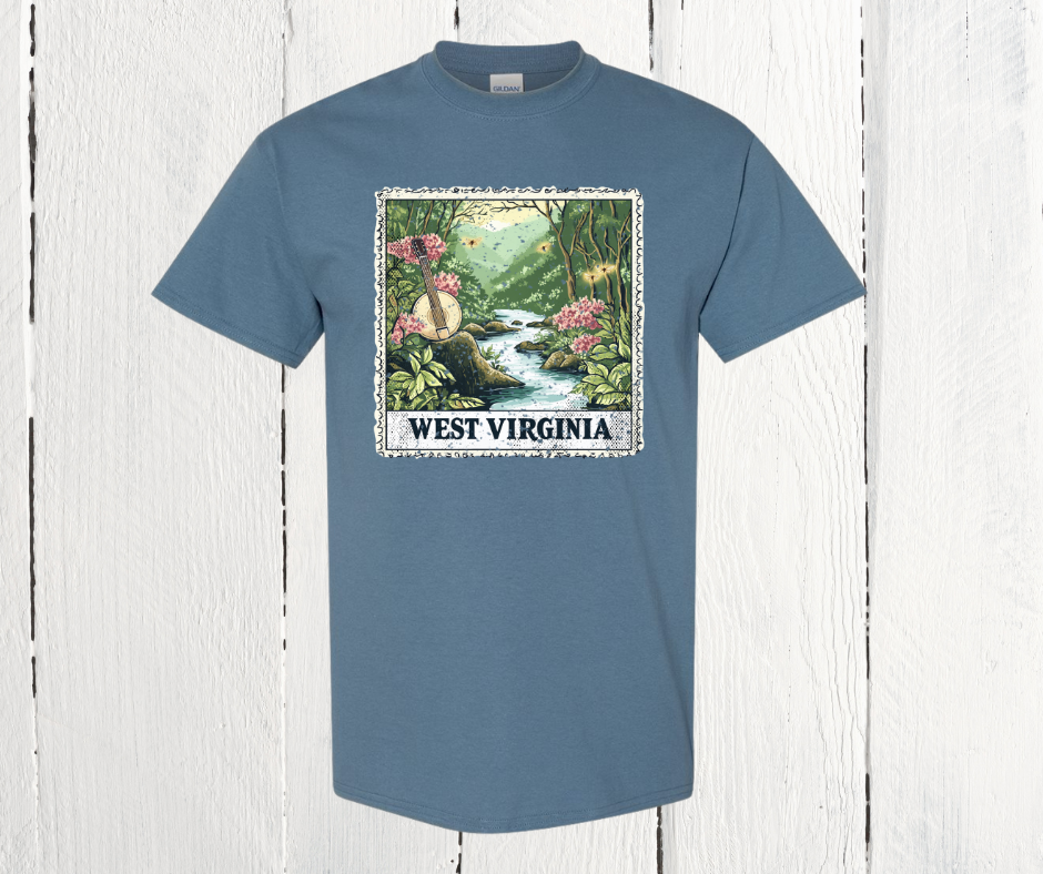 West Virginia Postage Stamp Scenic Tee
