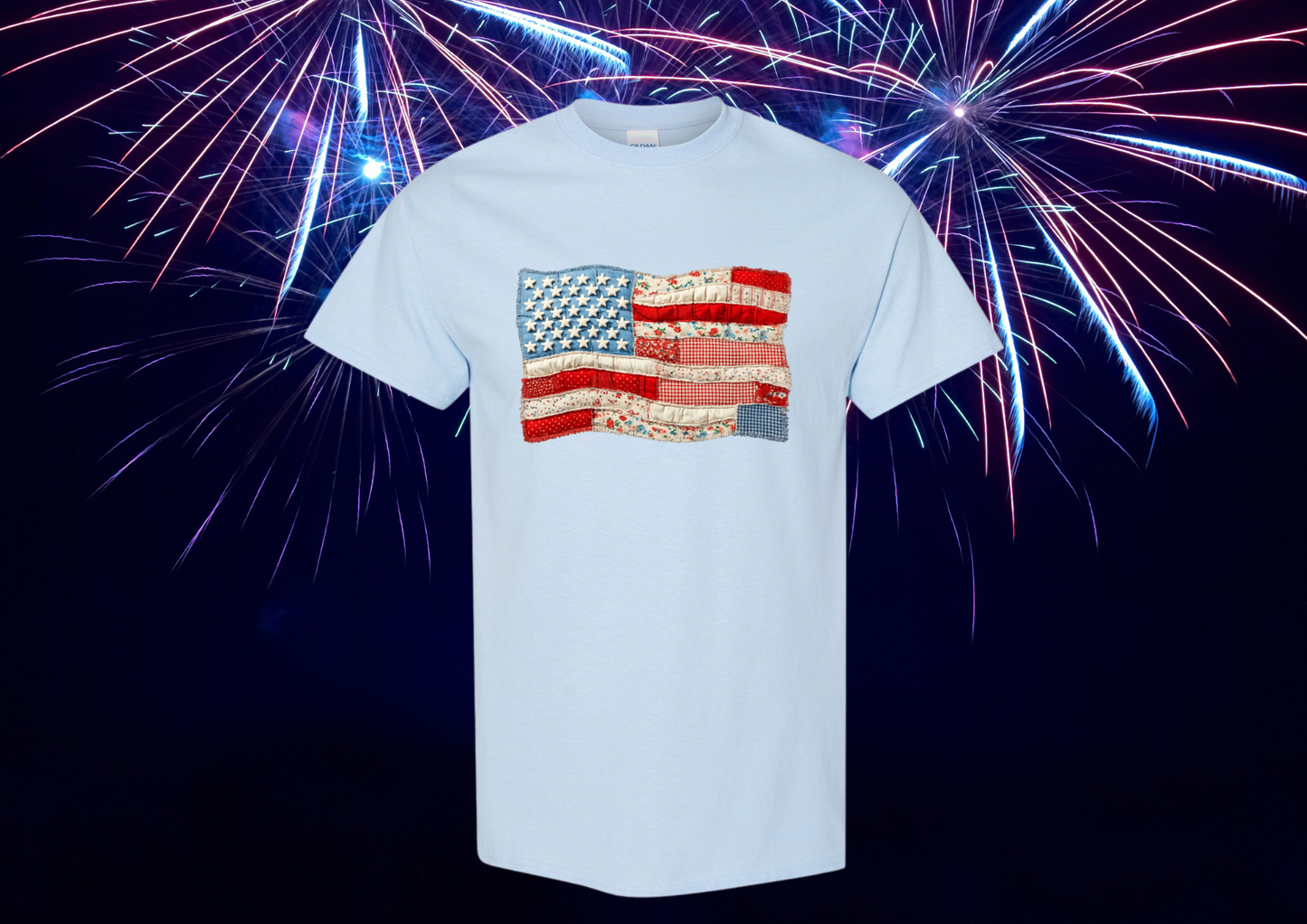 Vintage Patchwork American Flag Tee