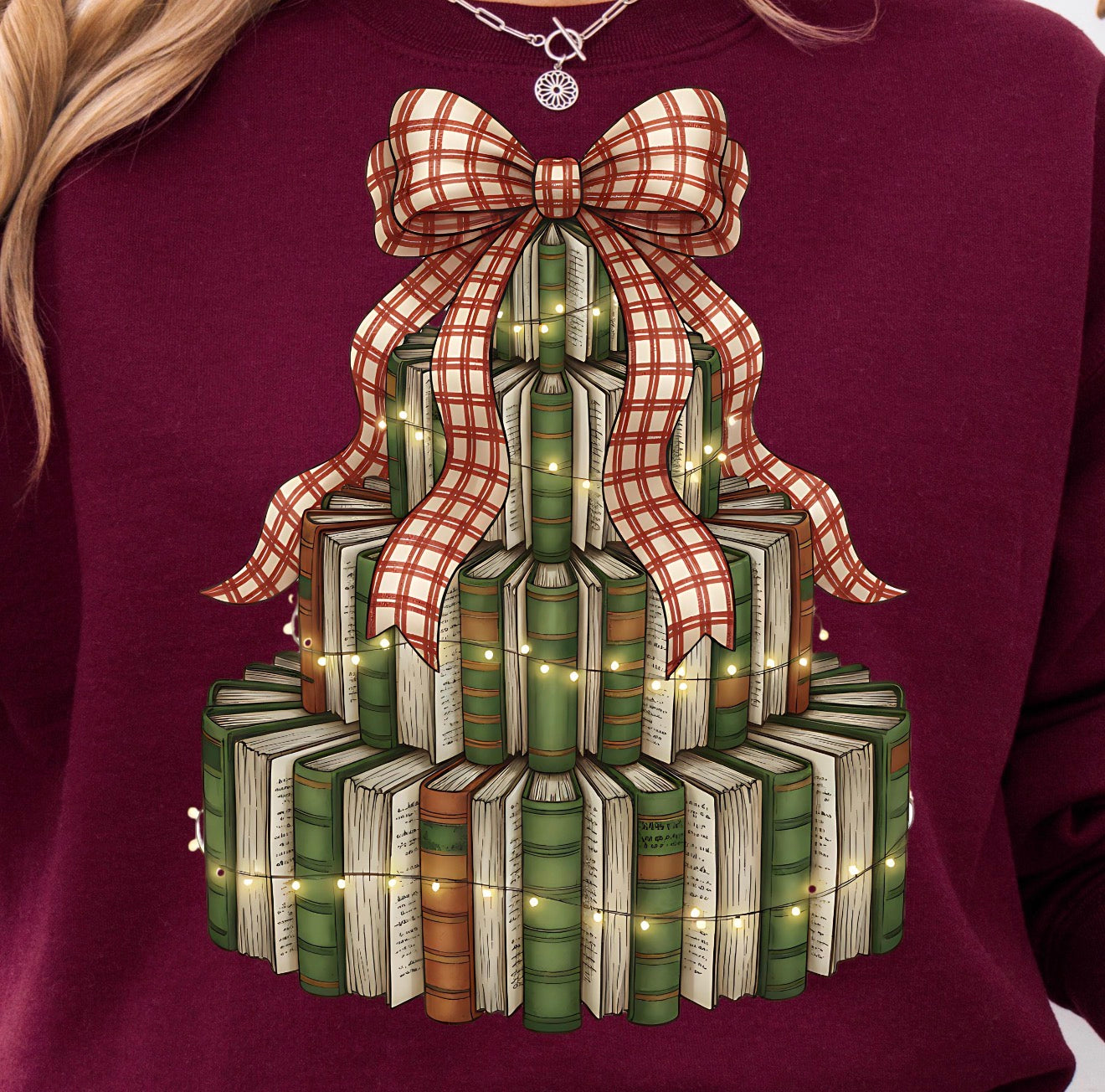 Book Christmas Tree Shirt