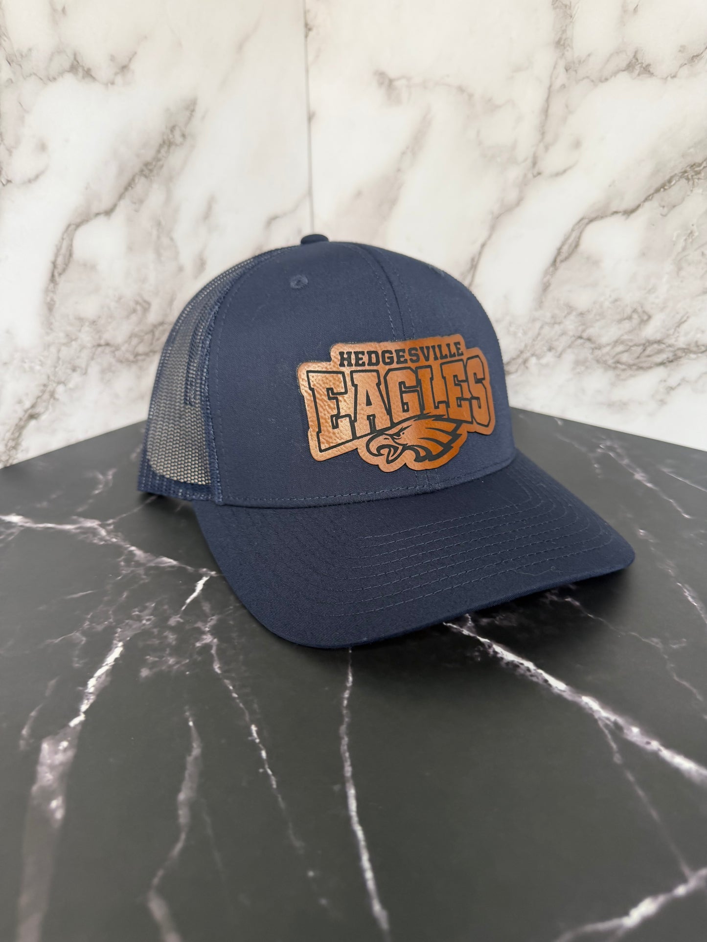 Hedgesville Eagles Engraved Leatherette Patch Richardson 112 Trucker Hat