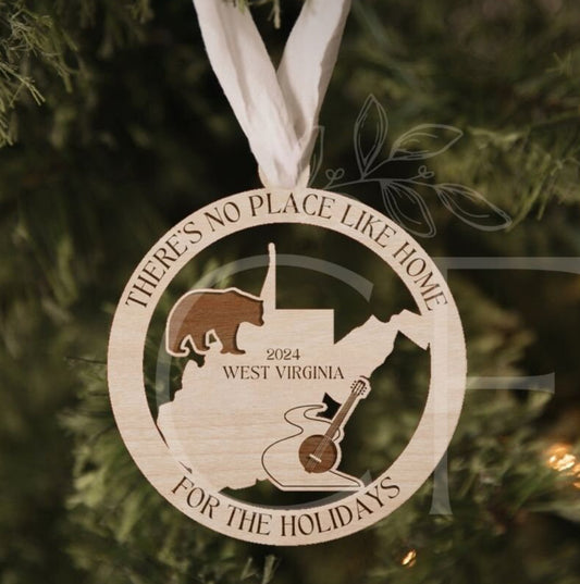 There's No Place LIke Home WV Ornament