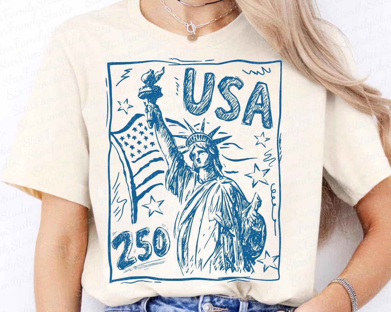 USA 250 Statue of Liberty Tee
