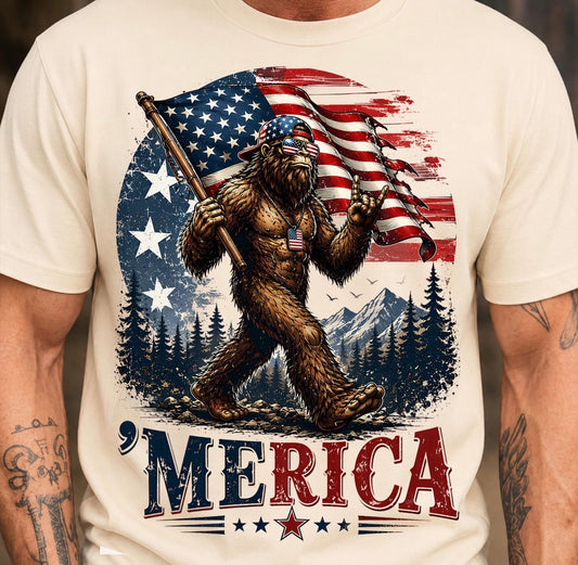 Bigfoot Merica Shirt