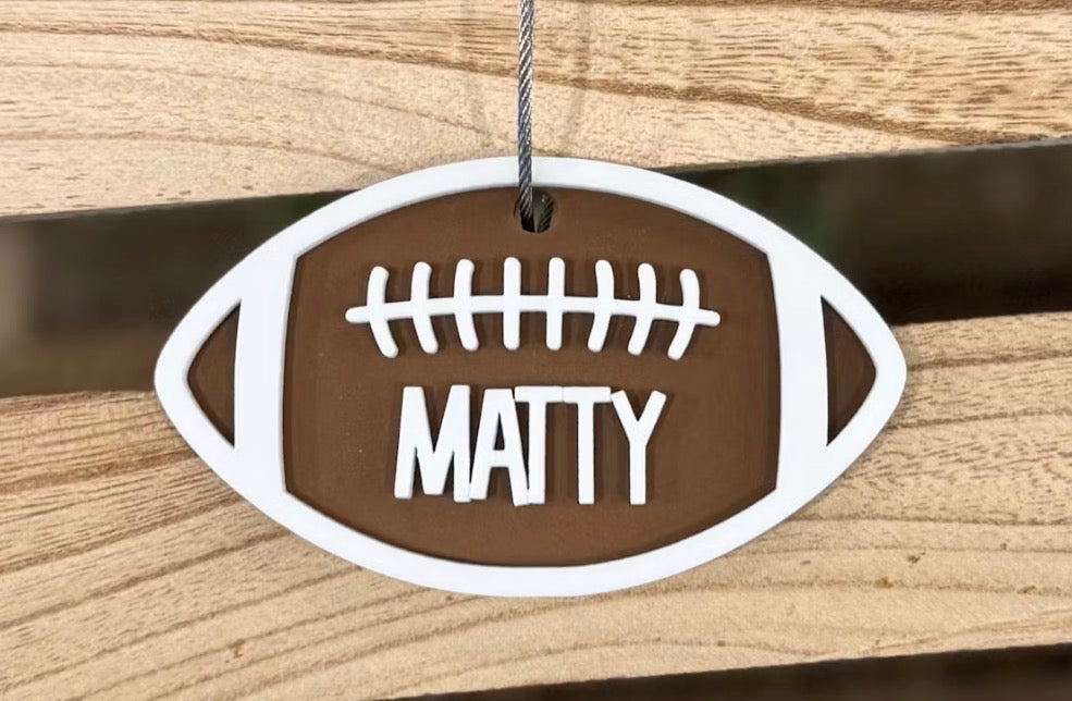 Personalized Football Bag Tag