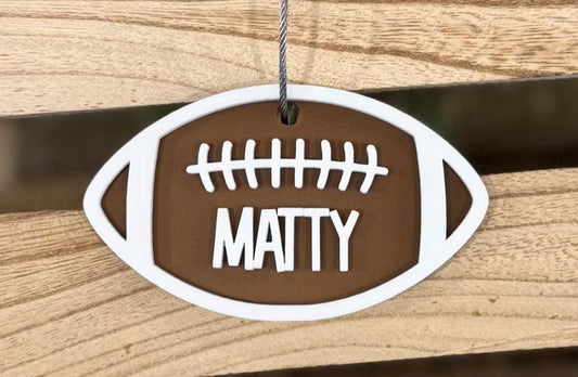 Personalized Football Bag Tag