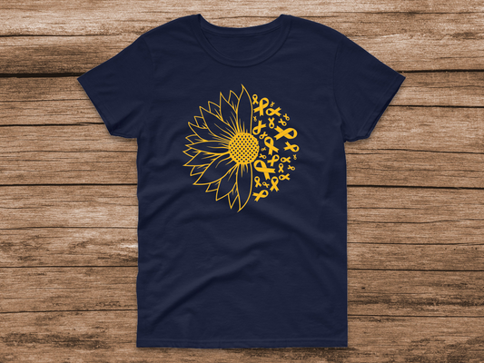 Sunflower and RIbbon Shirt