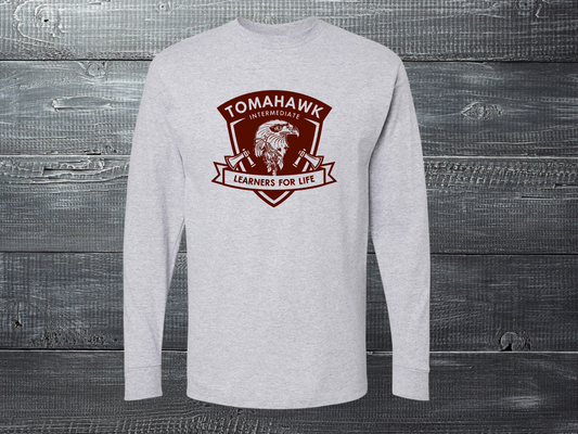 Tomahawk Intermediate Learners for Life Crest Design Shirt