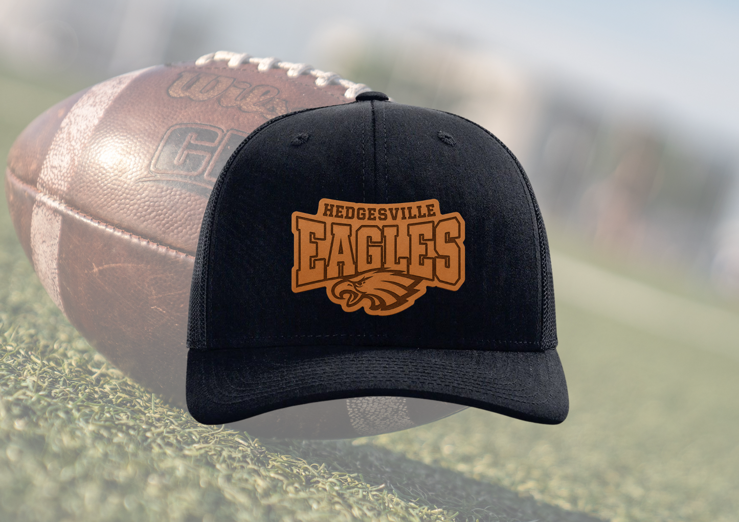 Hedgesville Eagles Engraved Leatherette Patch Richardson 112 Trucker Hat